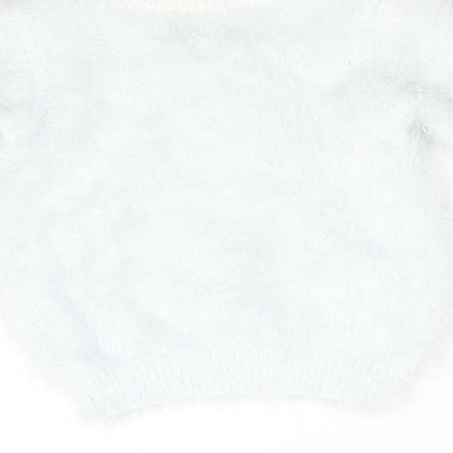 George Girls Blue   Pullover Jumper Size 2-3 Years  - Christmas