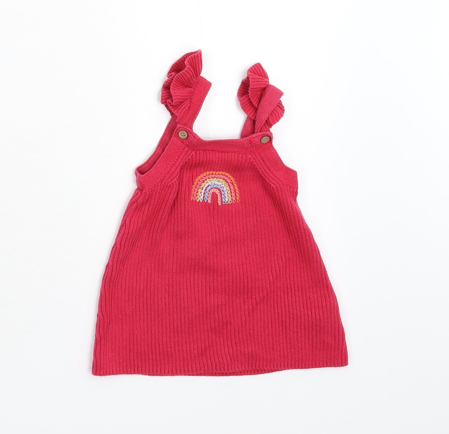 NEXT Girls Pink   Pinafore/Dungaree Dress  Size 0-3 Months