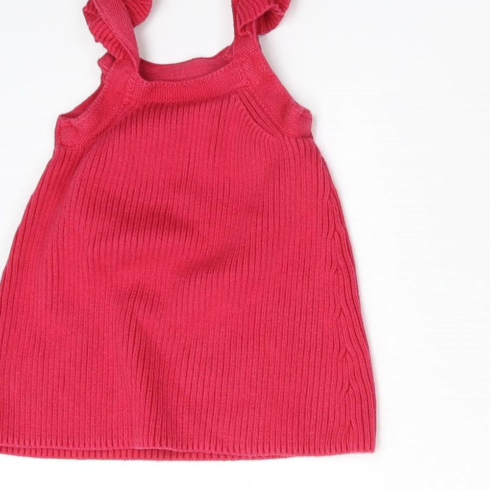 NEXT Girls Pink   Pinafore/Dungaree Dress  Size 0-3 Months