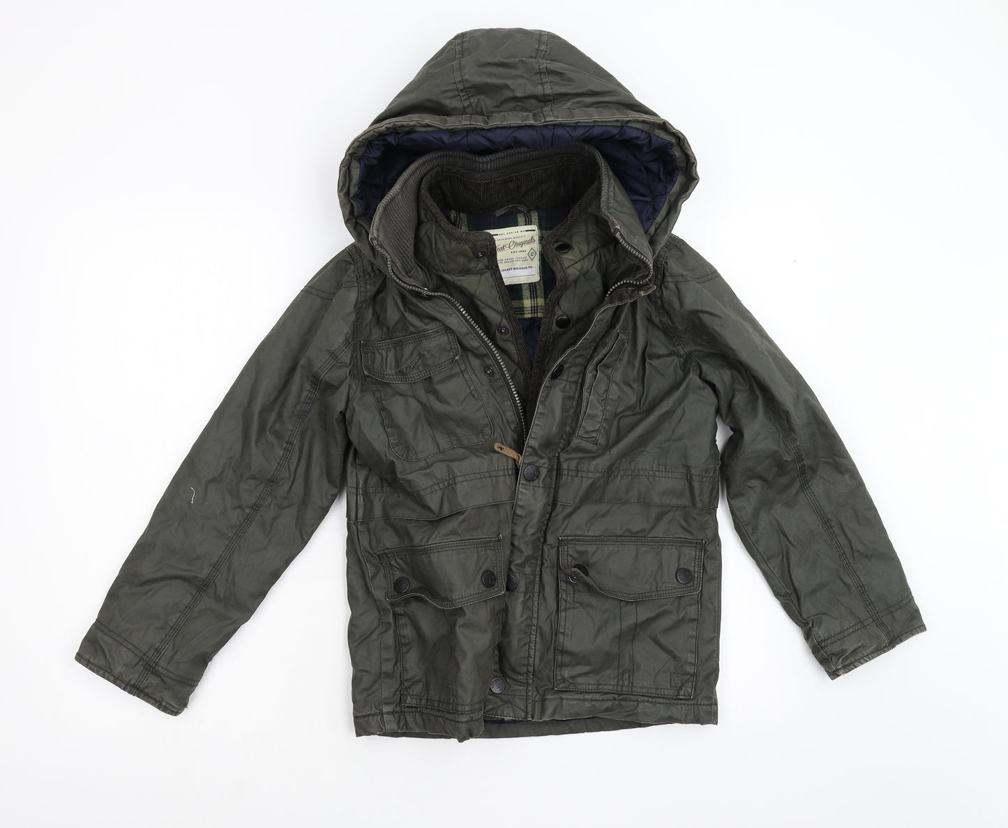 NEXT Boys Green   Overcoat Coat Size 10 Years