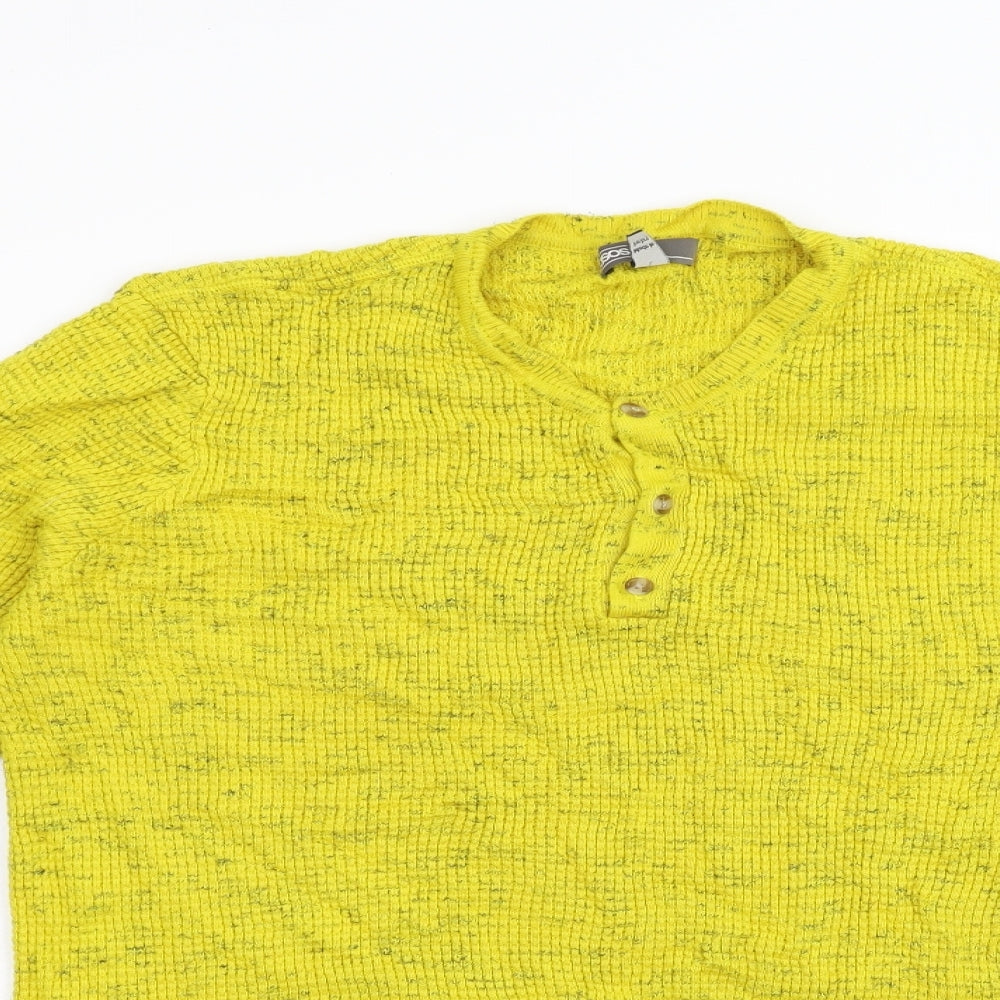 ASOS Mens Yellow   Pullover Jumper Size L