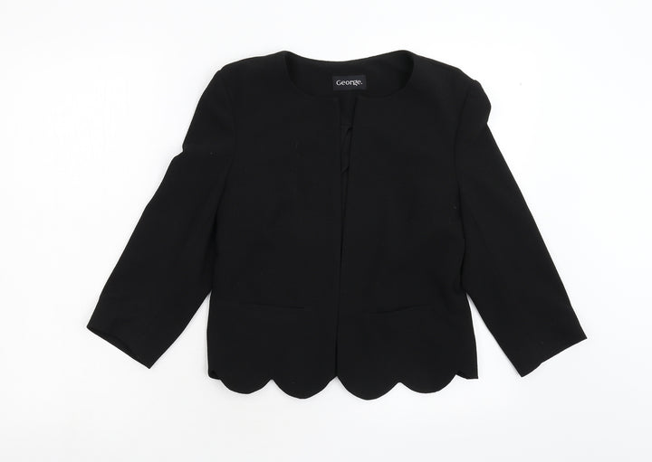George Womens Black Jacket Blazer Size 8