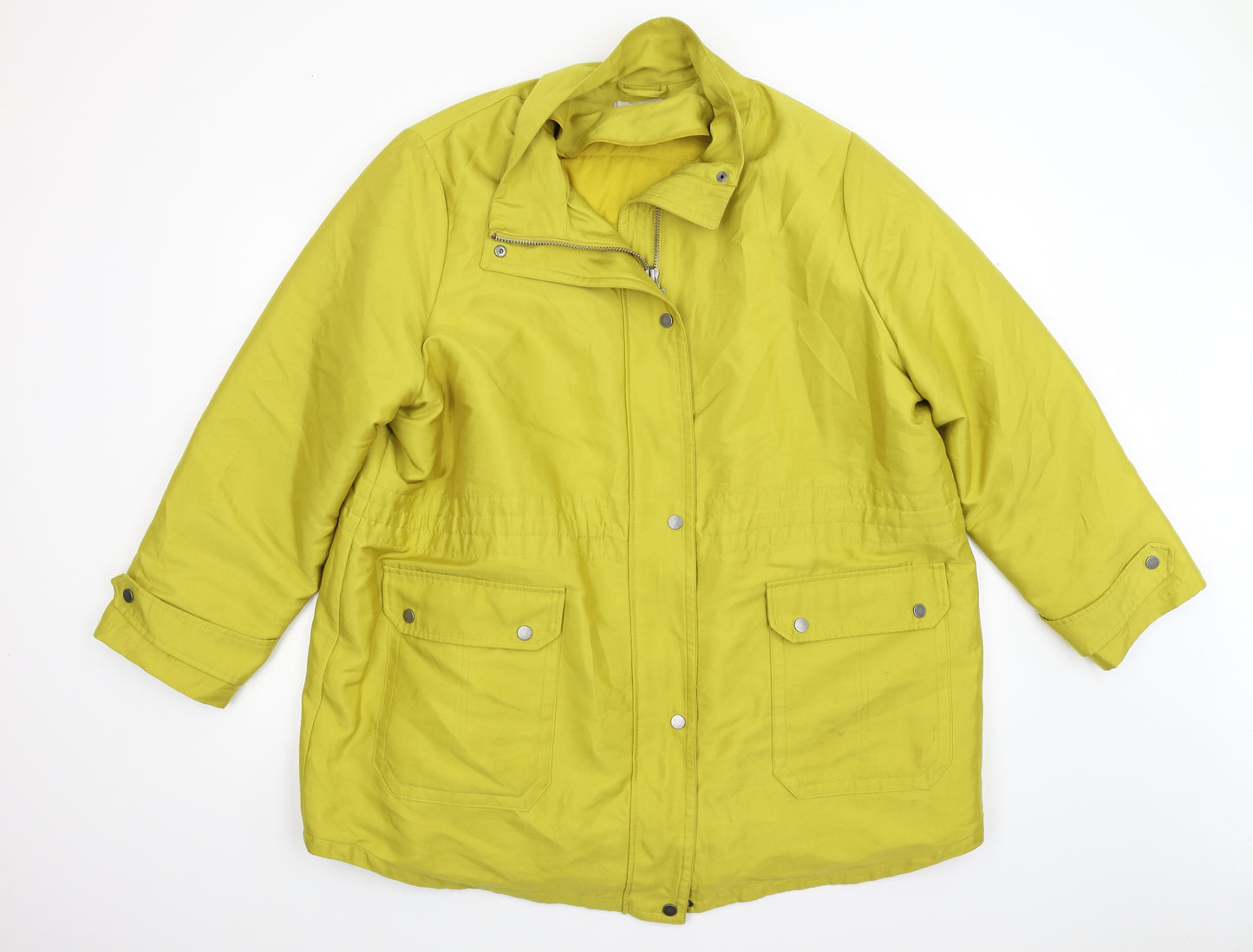 Nutmeg Womens Yellow   Overcoat Coat Size 22