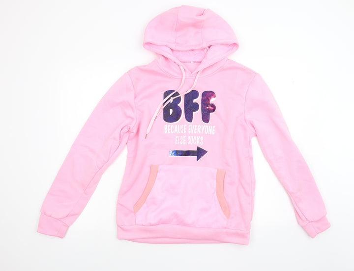 Preworn Womens Pink Pullover Hoodie Size M - BFF