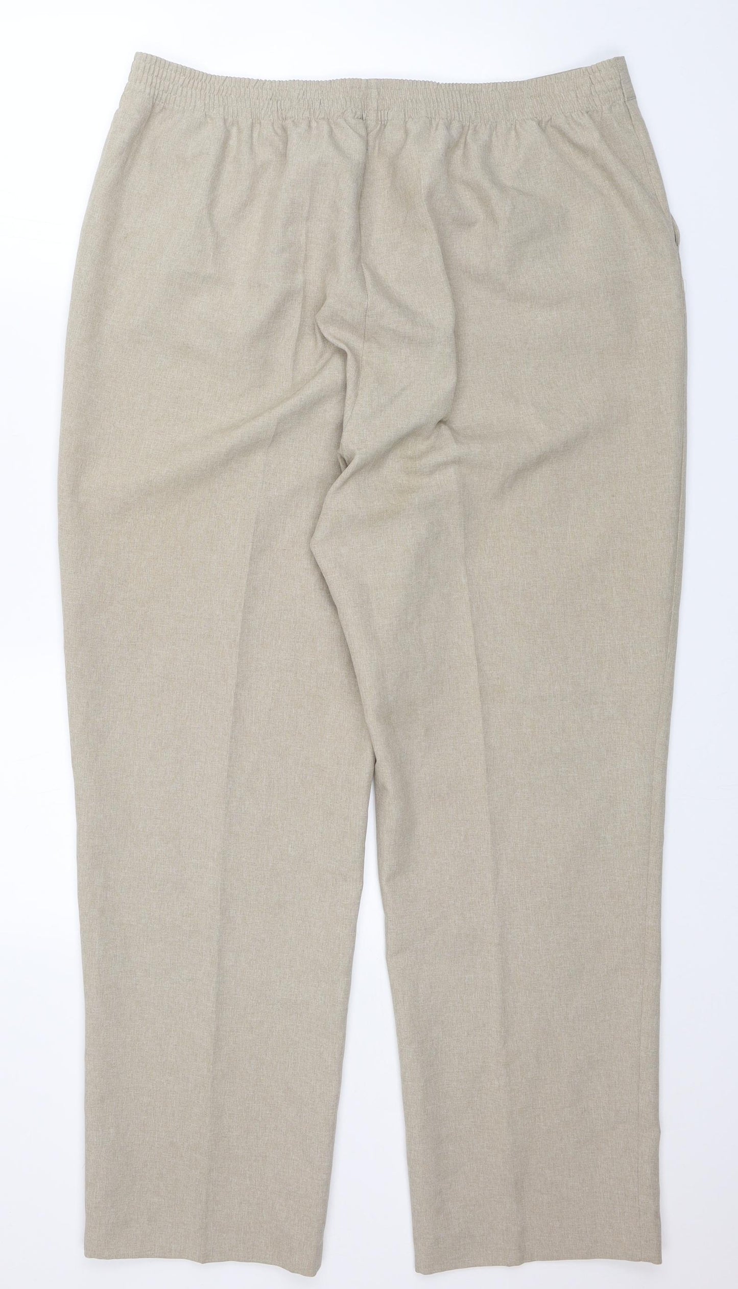 Bonmarché Womens Beige   Capri Trousers Size 18 L28 in