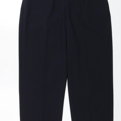 BM Collection Womens Blue   Capri Trousers Size 14 L25 in