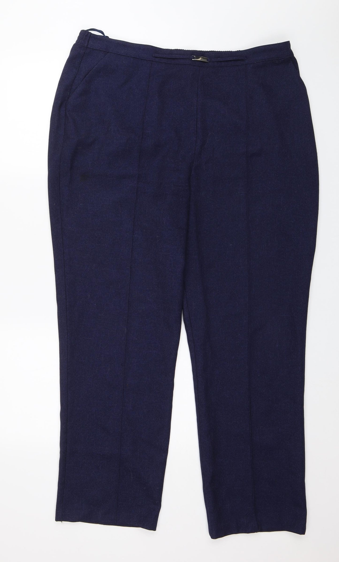 Papaya Womens Blue   Capri Trousers Size 18 L28 in