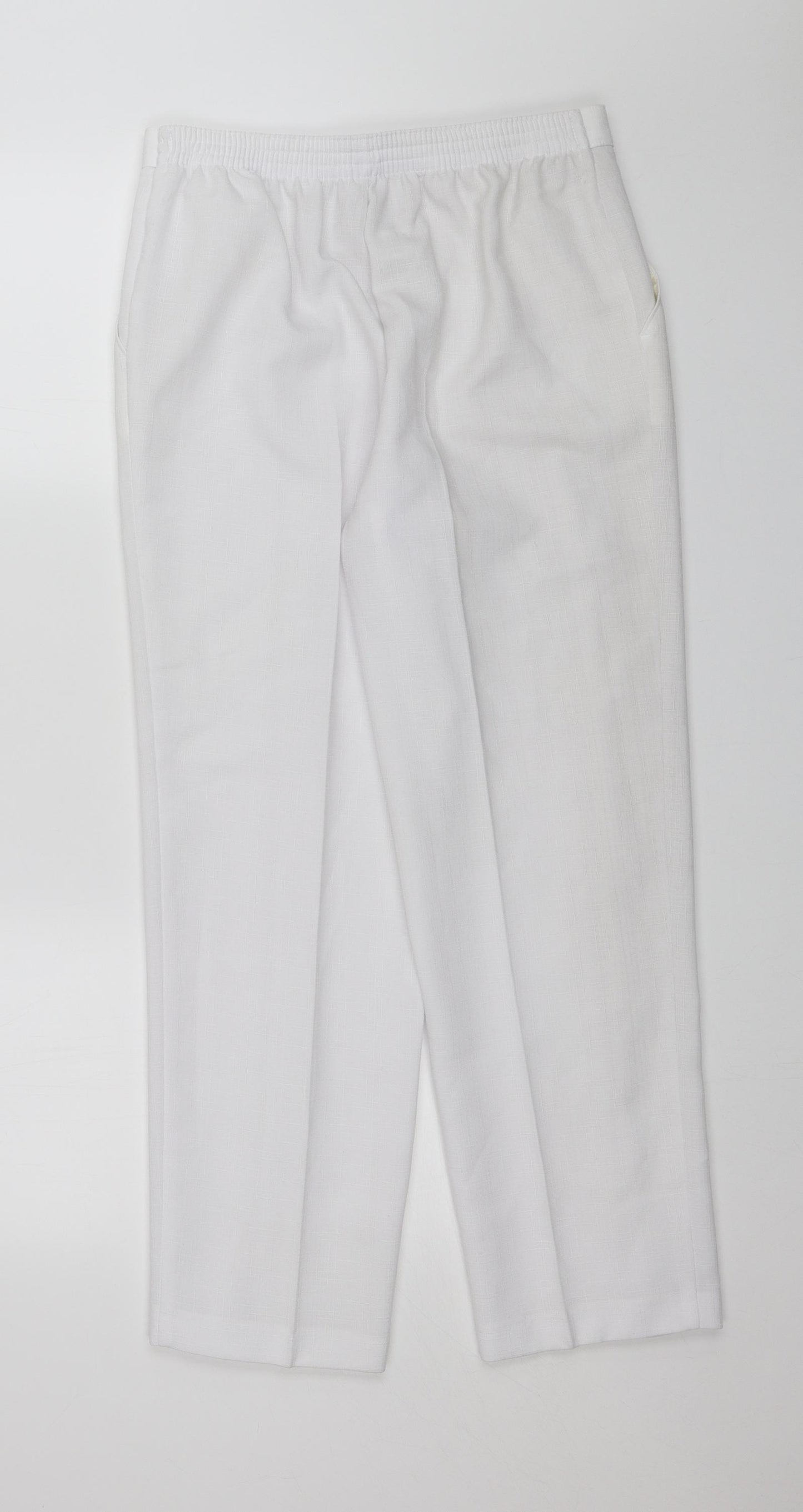 Marks and Spencer Womens White   Capri Trousers Size 10 L25 in - Short length
