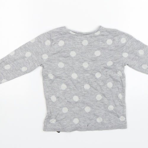 H&M Baby Grey Polka Dot  Pullover Jumper Size 24 Months
