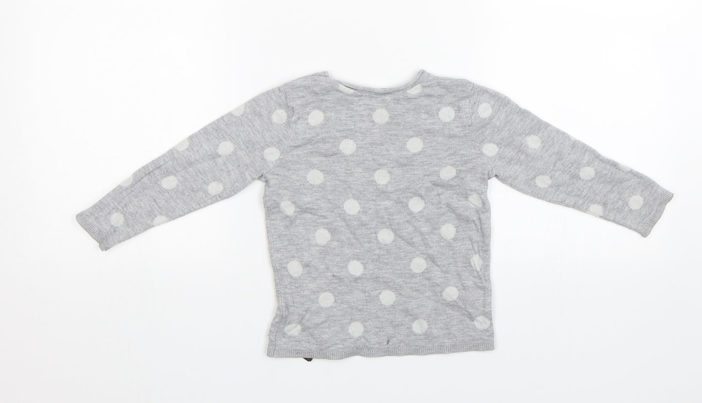 H&M Baby Grey Polka Dot  Pullover Jumper Size 24 Months