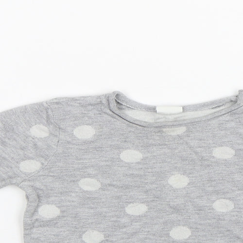 H&M Baby Grey Polka Dot  Pullover Jumper Size 24 Months