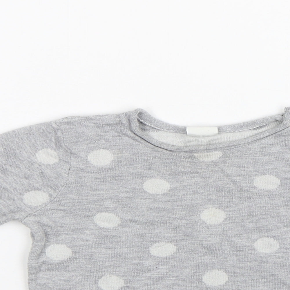 H&M Baby Grey Polka Dot  Pullover Jumper Size 24 Months