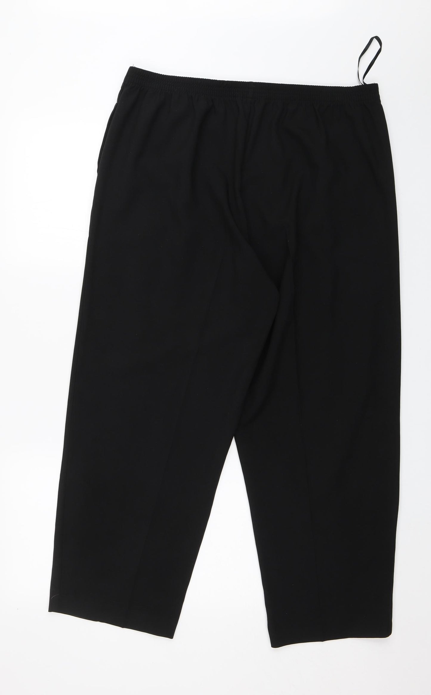 BM Collection Womens Black   Capri Trousers Size 18 L25 in