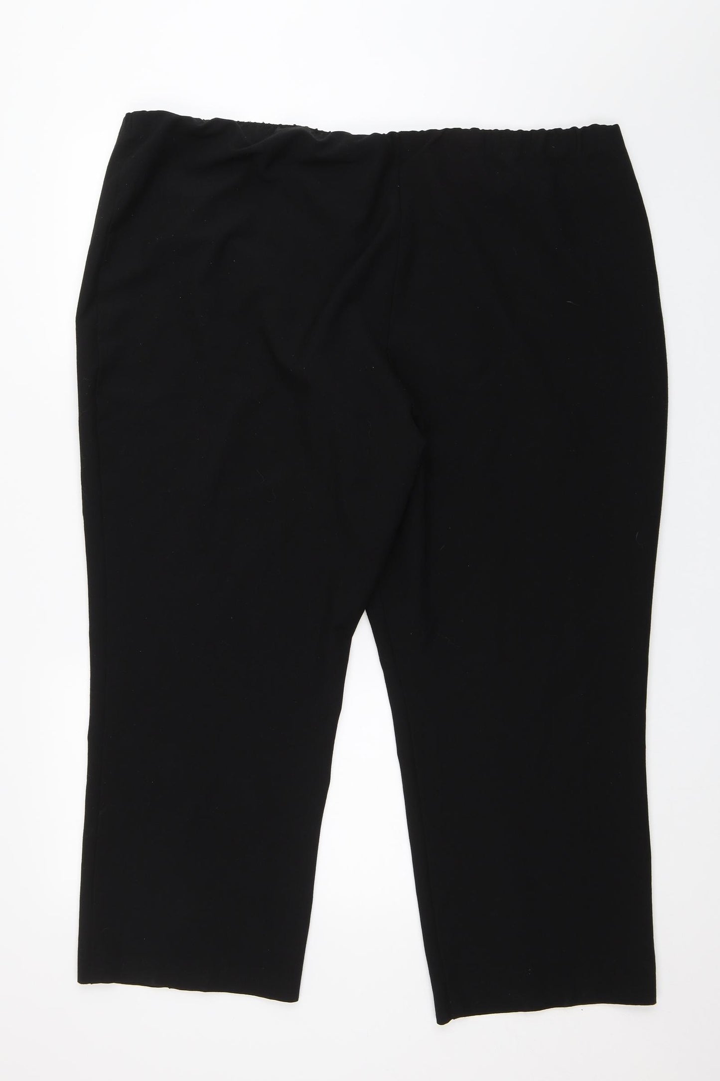 BM Collection Womens Black   Capri Trousers Size 24 L24 in