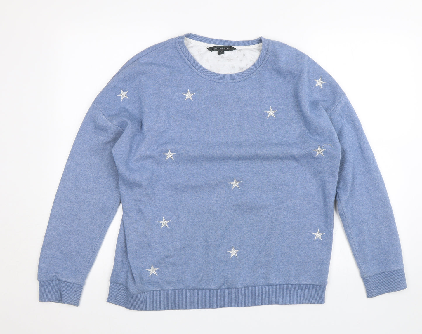 Love Leisure Womens Blue   Pullover Jumper Size 12  - Stars