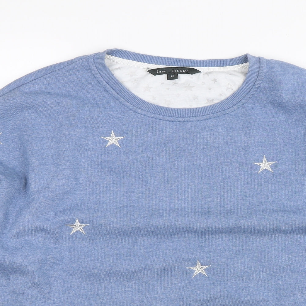 Love Leisure Womens Blue   Pullover Jumper Size 12  - Stars