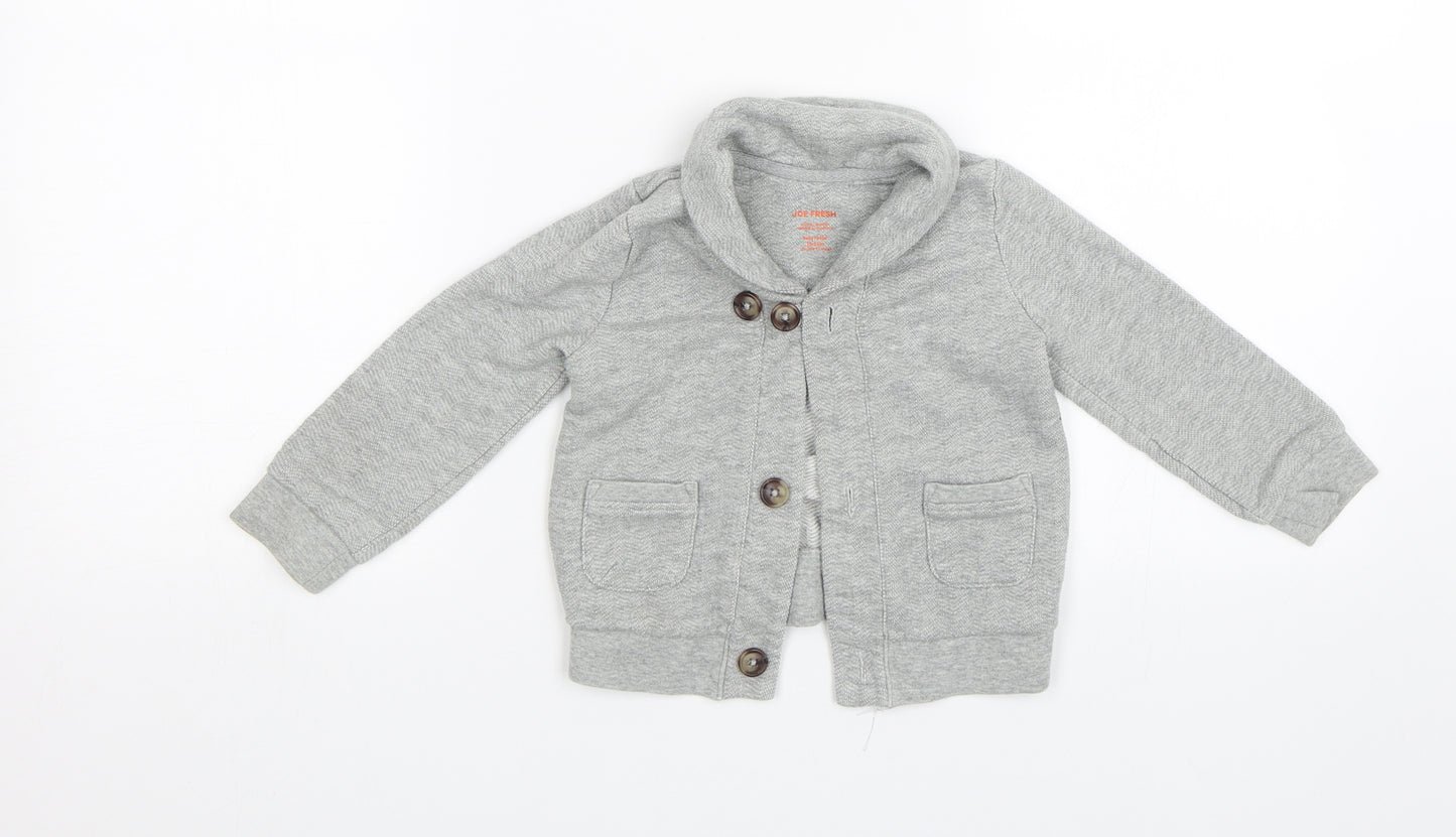 Joe Fresh Baby Grey   Jacket  Size 18-24 Months