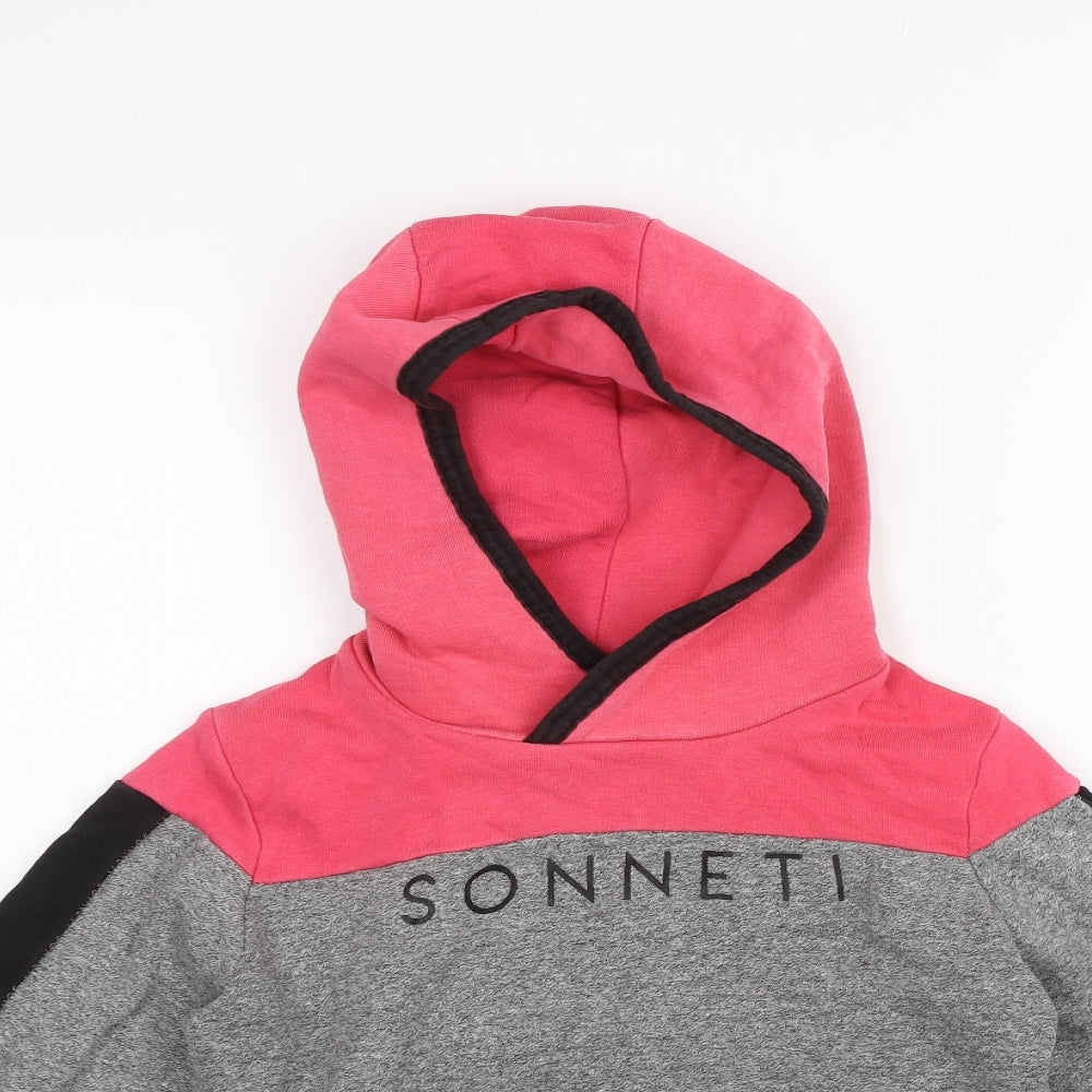 Sonnetti Girls Pink   Pullover Hoodie Size 10-11 Years