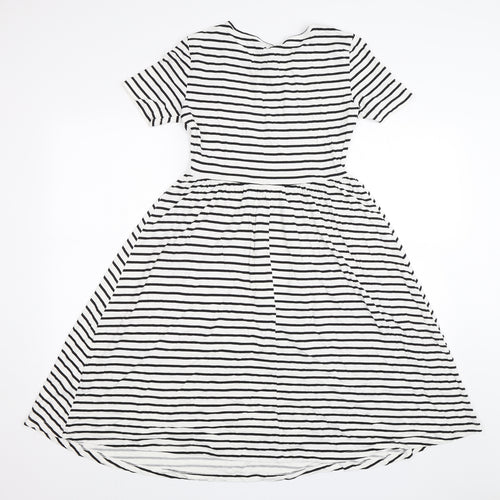ASOS Womens White Striped  A-Line  Size 8