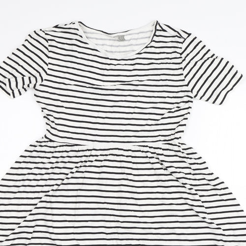 ASOS Womens White Striped  A-Line  Size 8