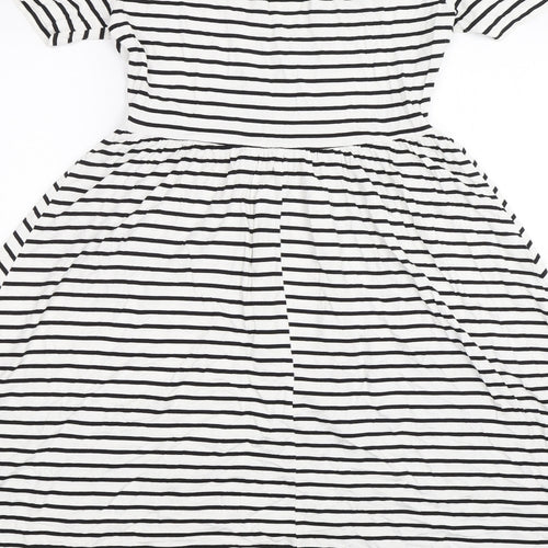 ASOS Womens White Striped  A-Line  Size 8