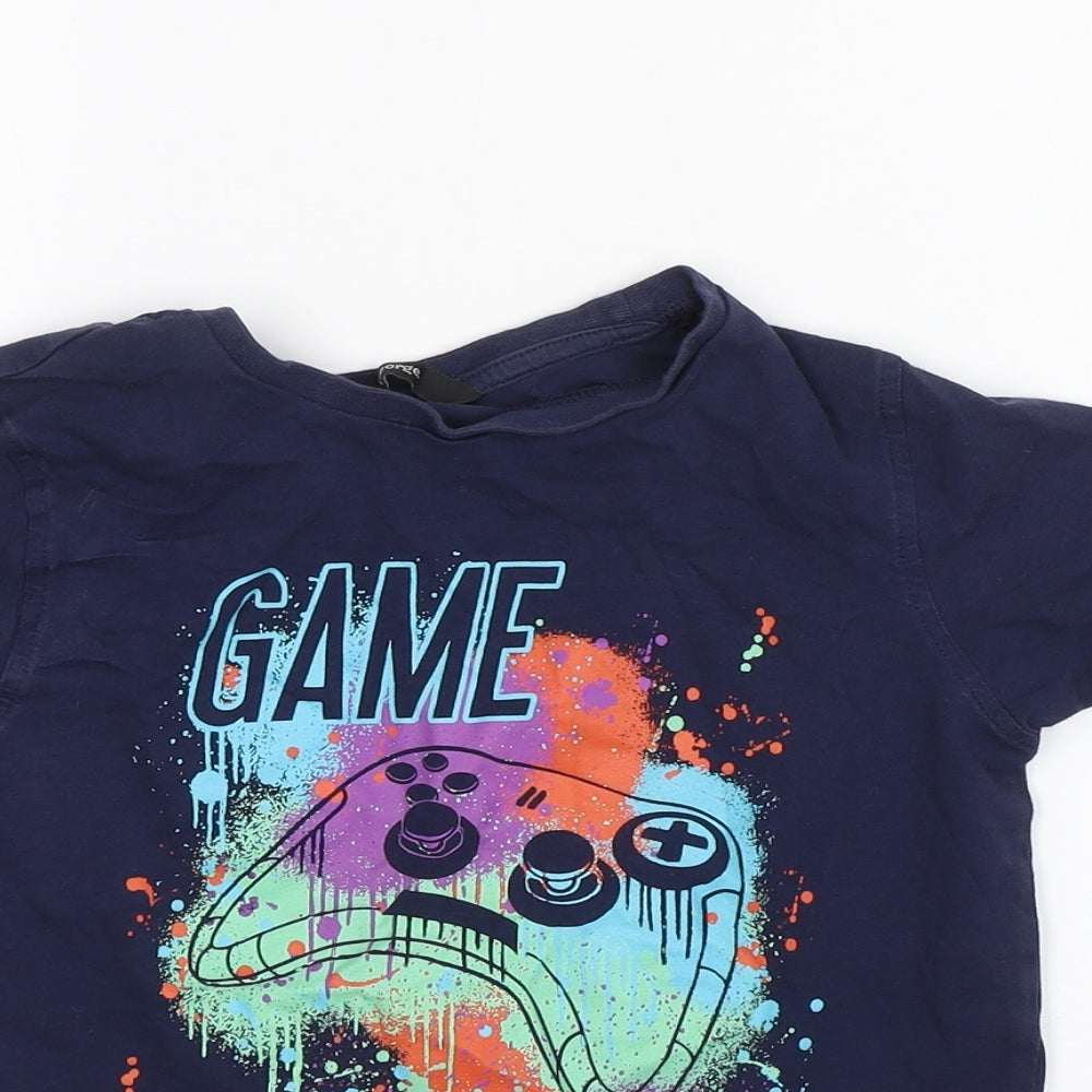 George Boys Blue   Basic T-Shirt Size 6-7 Years  - game legend