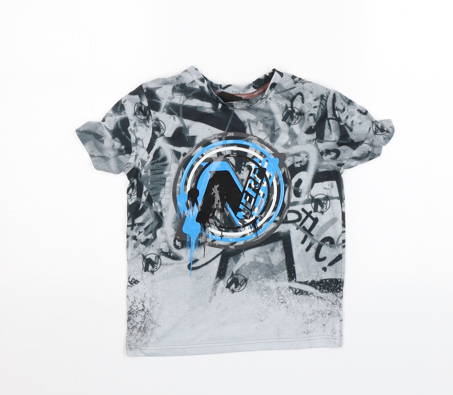 George Boys Grey   Basic T-Shirt Size 6-7 Years  - Nerf