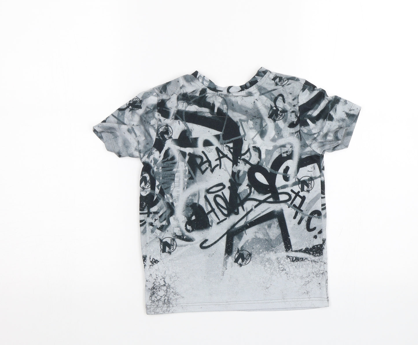 George Boys Grey   Basic T-Shirt Size 6-7 Years  - Nerf