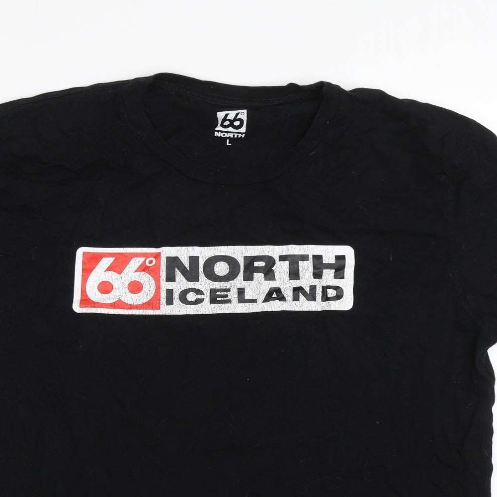 66 North Mens Black    T-Shirt Size L