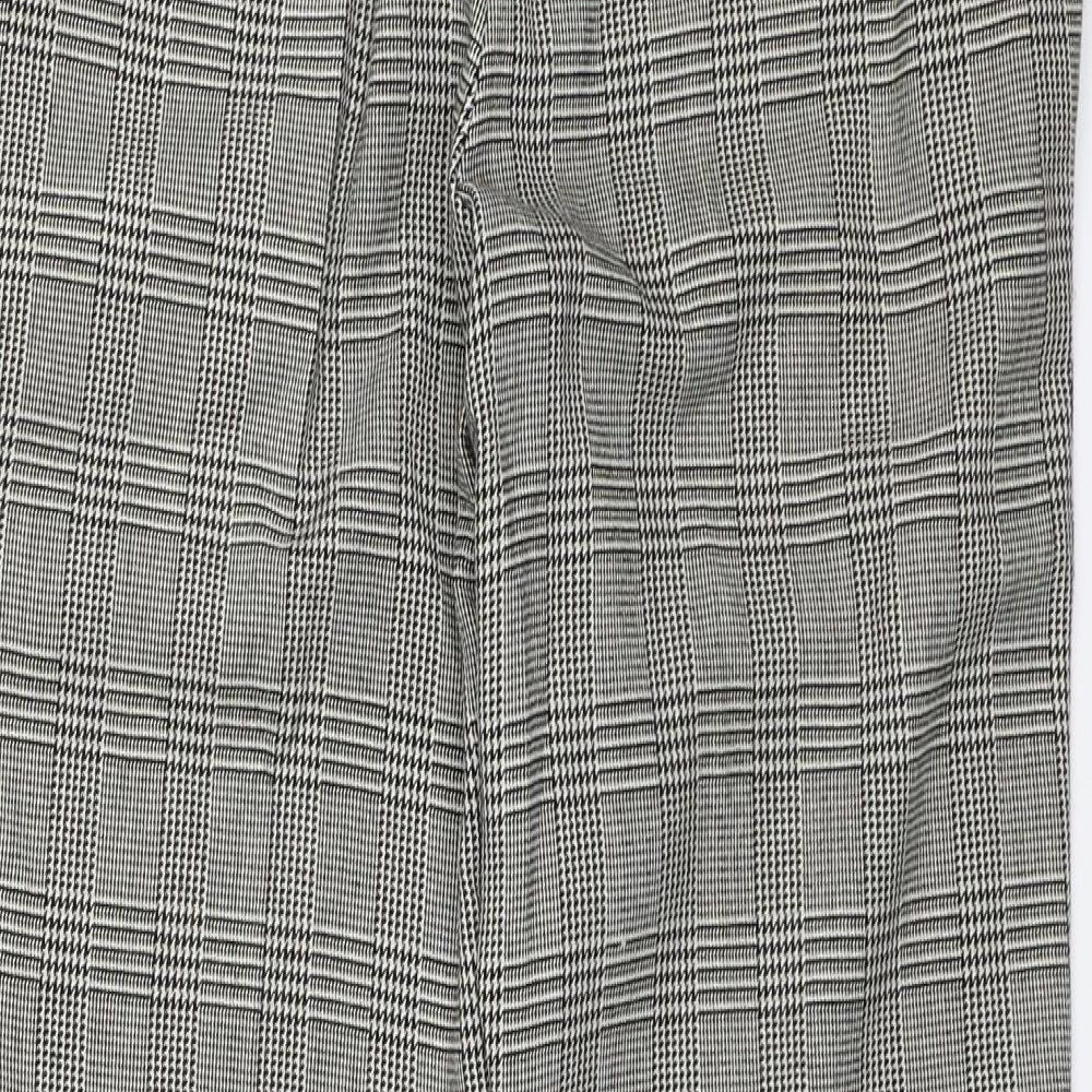 TU Womens Black Check  Dress Pants Trousers Size 12 L25 in