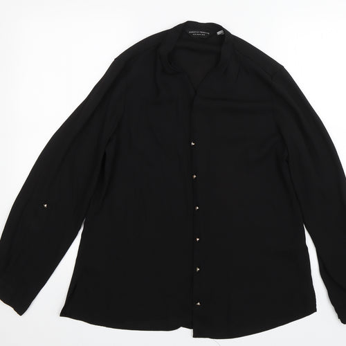 Dorothy Perkins Womens Black   Basic Button-Up Size 14