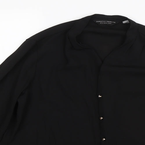 Dorothy Perkins Womens Black   Basic Button-Up Size 14