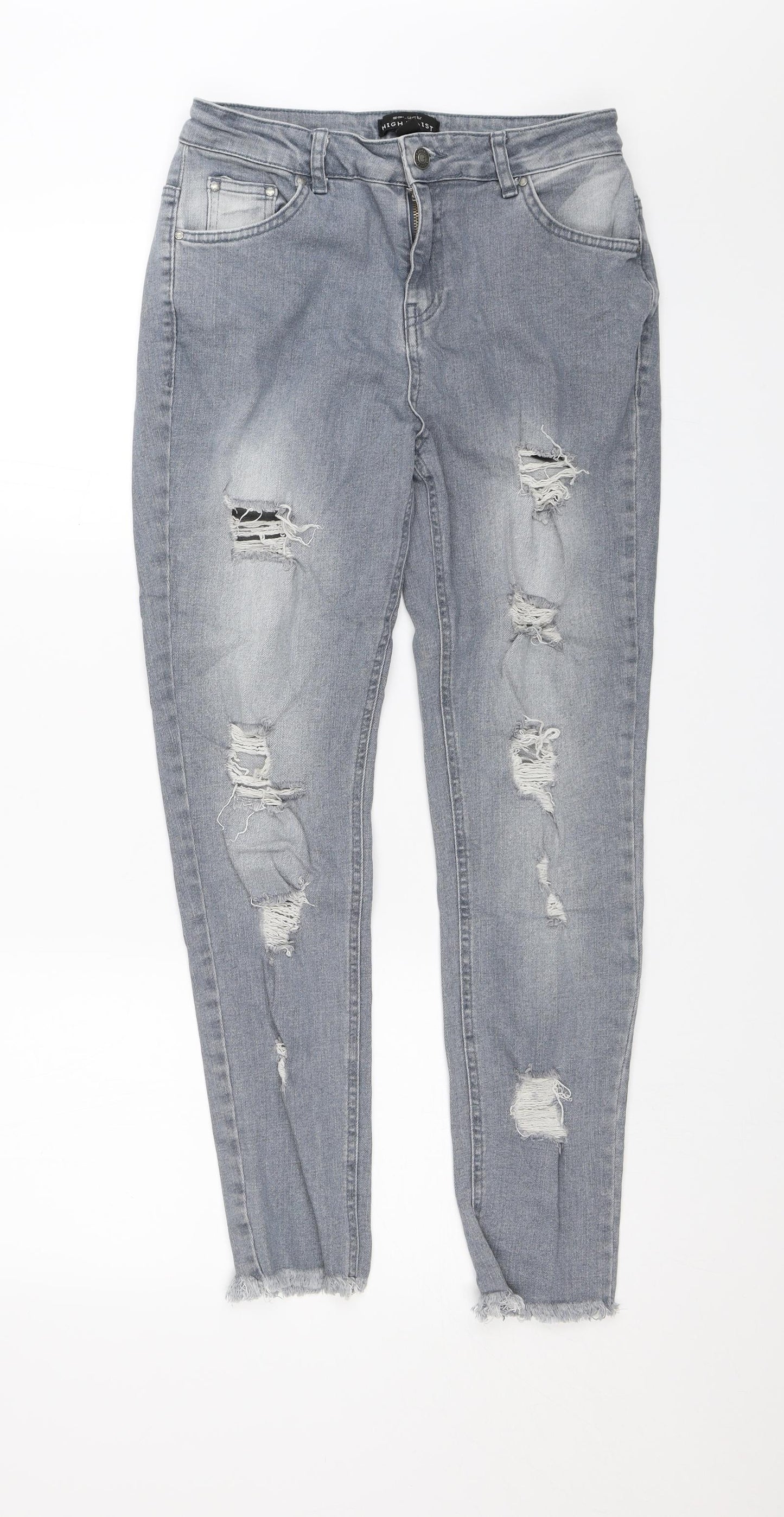 Select Womens Grey   Skinny Jeans Size 12 L27 in
