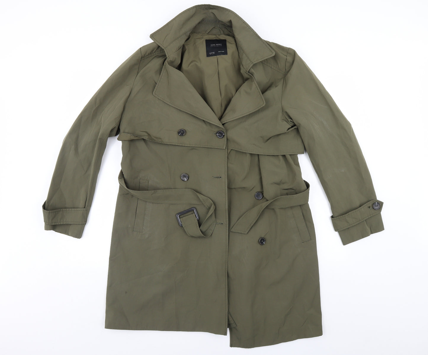 Zara Womens Green   Trench Coat Coat Size XL