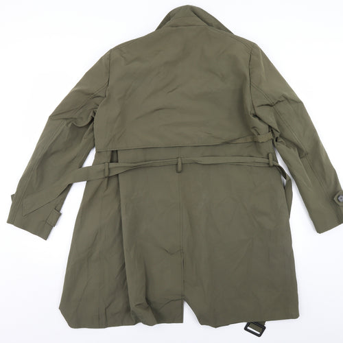 Zara Womens Green   Trench Coat Coat Size XL