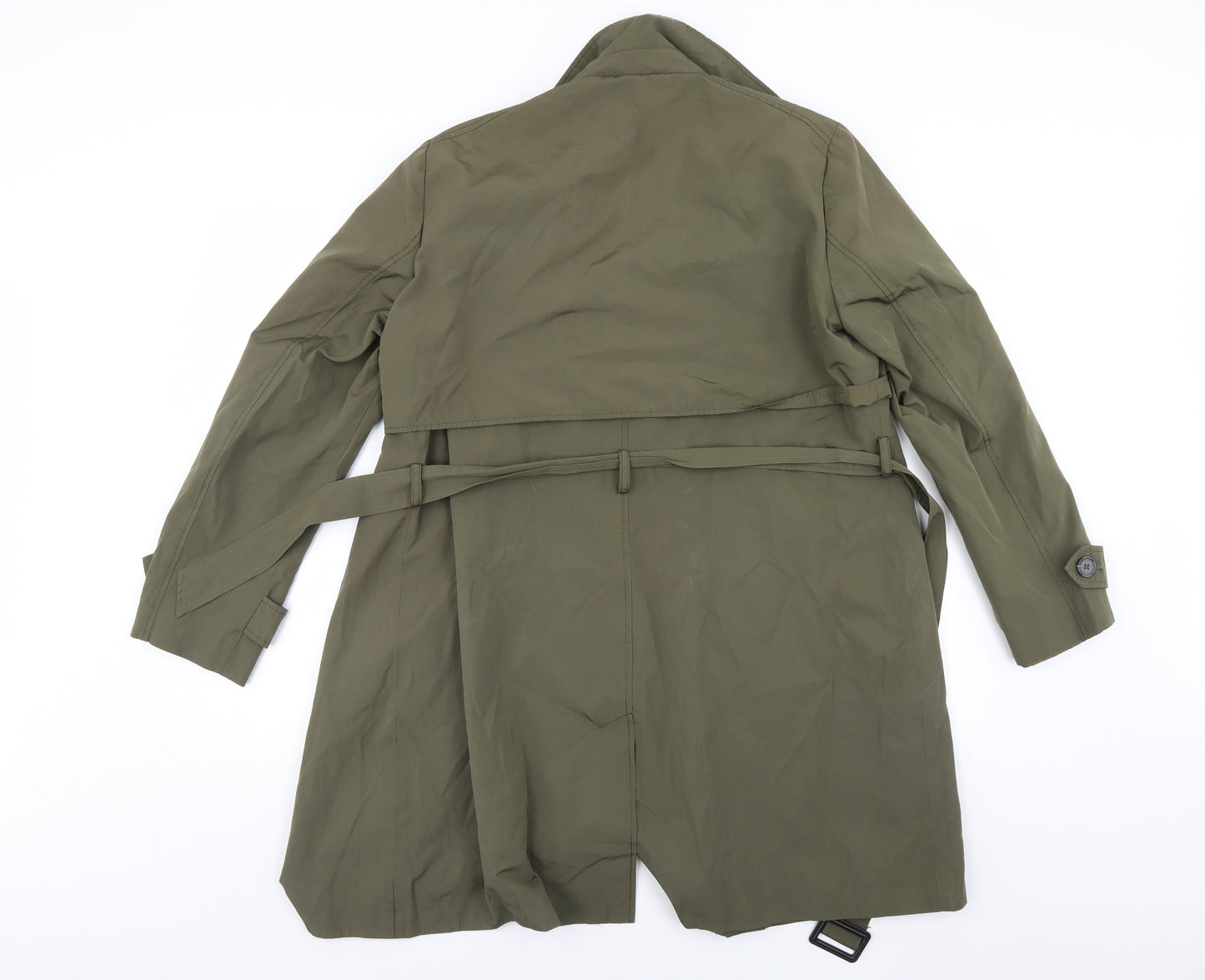 Zara Womens Green   Trench Coat Coat Size XL