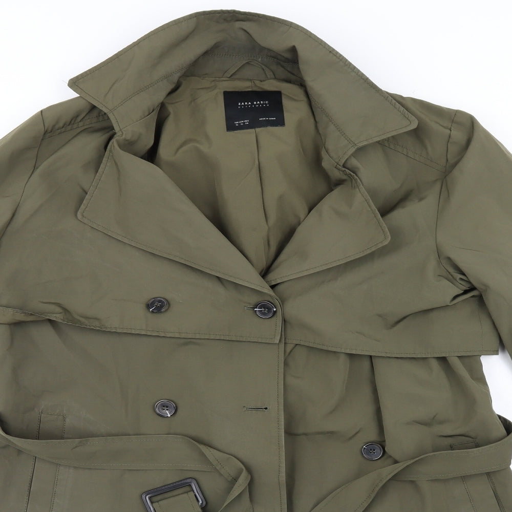 Zara Womens Green   Trench Coat Coat Size XL