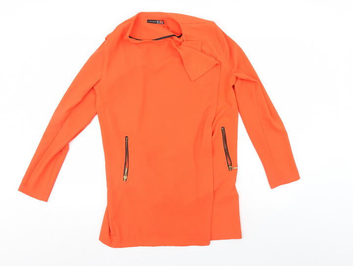 Atmosphere Womens Orange Jacket Coatigan Size 10