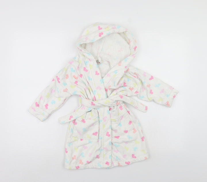 NEXT Girls White Polka Dot Gown Size 2-3 Years