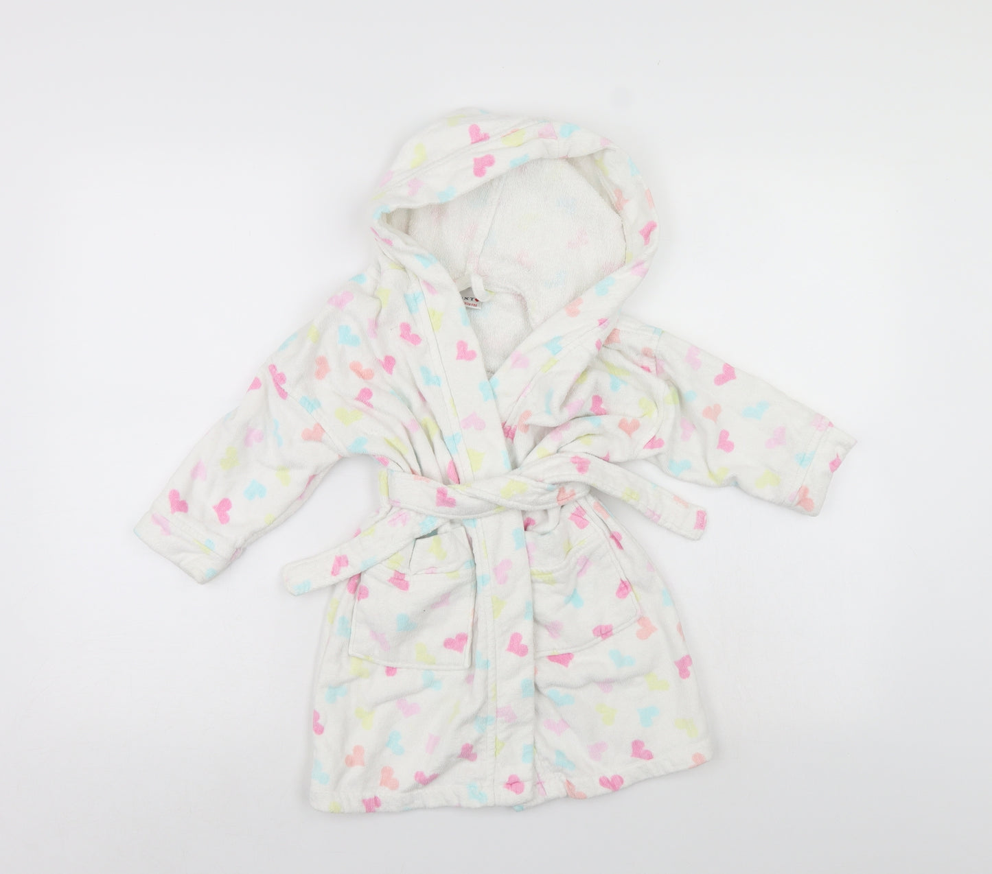NEXT Girls White Polka Dot   Gown Size 2-3 Years