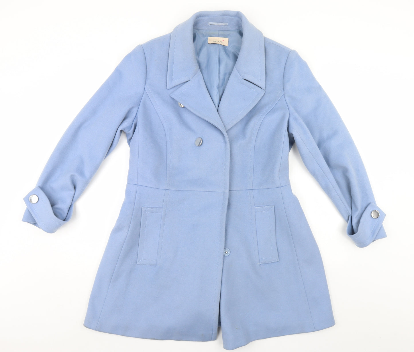 Per Una Womens Blue   Overcoat Coat Size 18