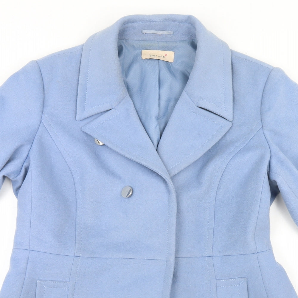 Per Una Womens Blue   Overcoat Coat Size 18