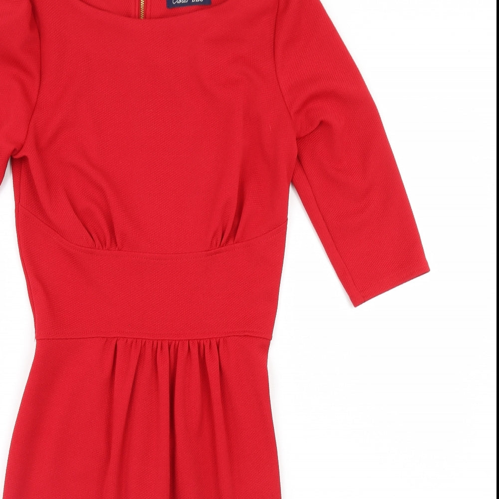 Closet blu Womens Red   Bodycon