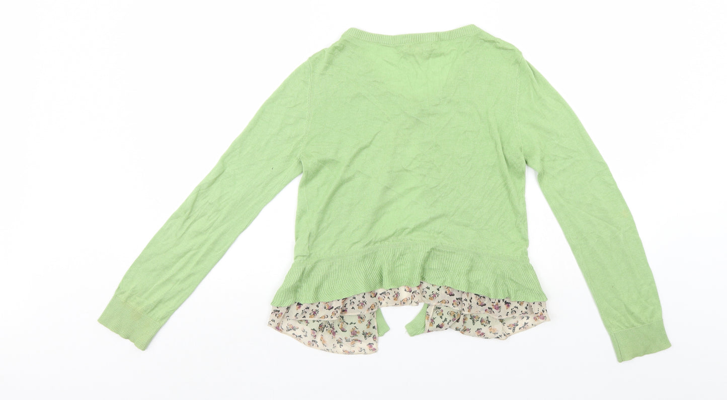Indego Girls Green   Cardigan Jumper Size 9-10 Years