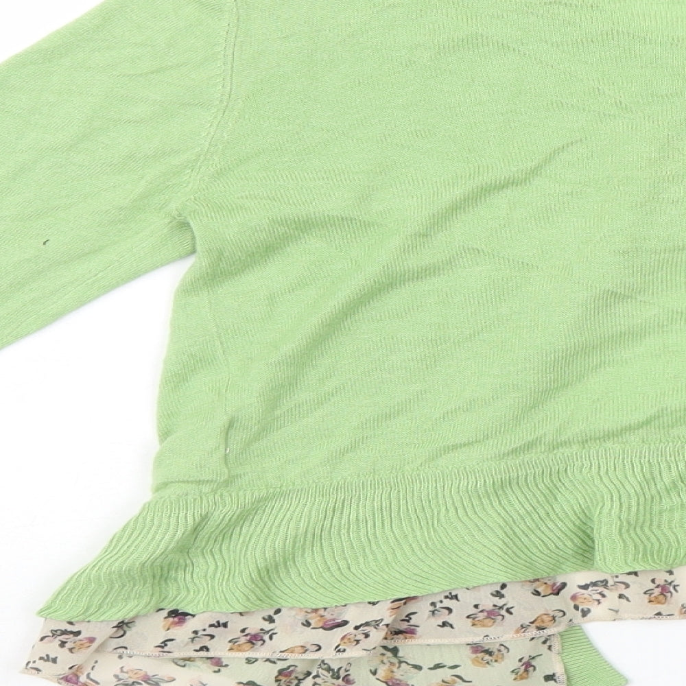 Indego Girls Green   Cardigan Jumper Size 9-10 Years