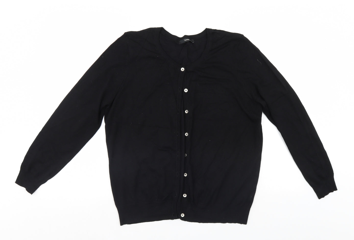 George Womens Black   Cardigan Jumper Size 18