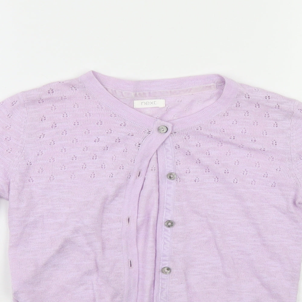 NEXT Girls Purple   Cardigan Jumper Size 8 Years