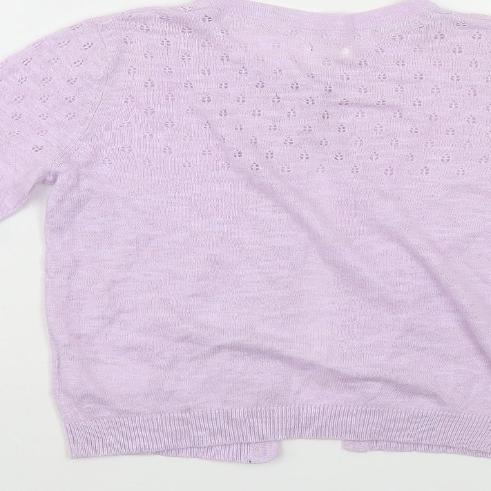 NEXT Girls Purple   Cardigan Jumper Size 8 Years