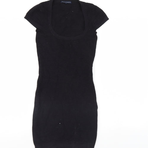 French Connection Womens Black Striped  Mini  Size 8
