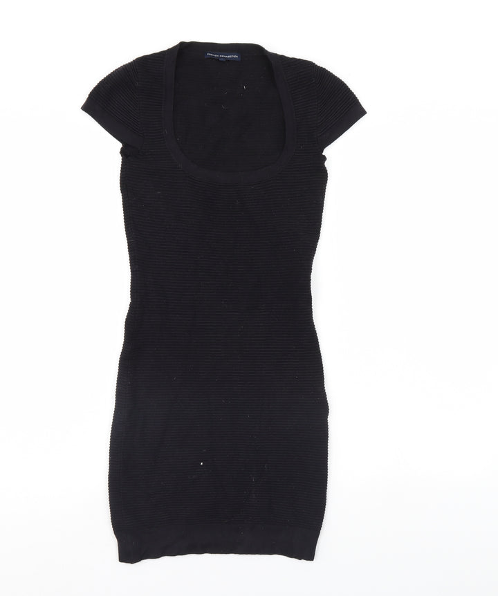 French Connection Womens Black Striped  Mini  Size 8